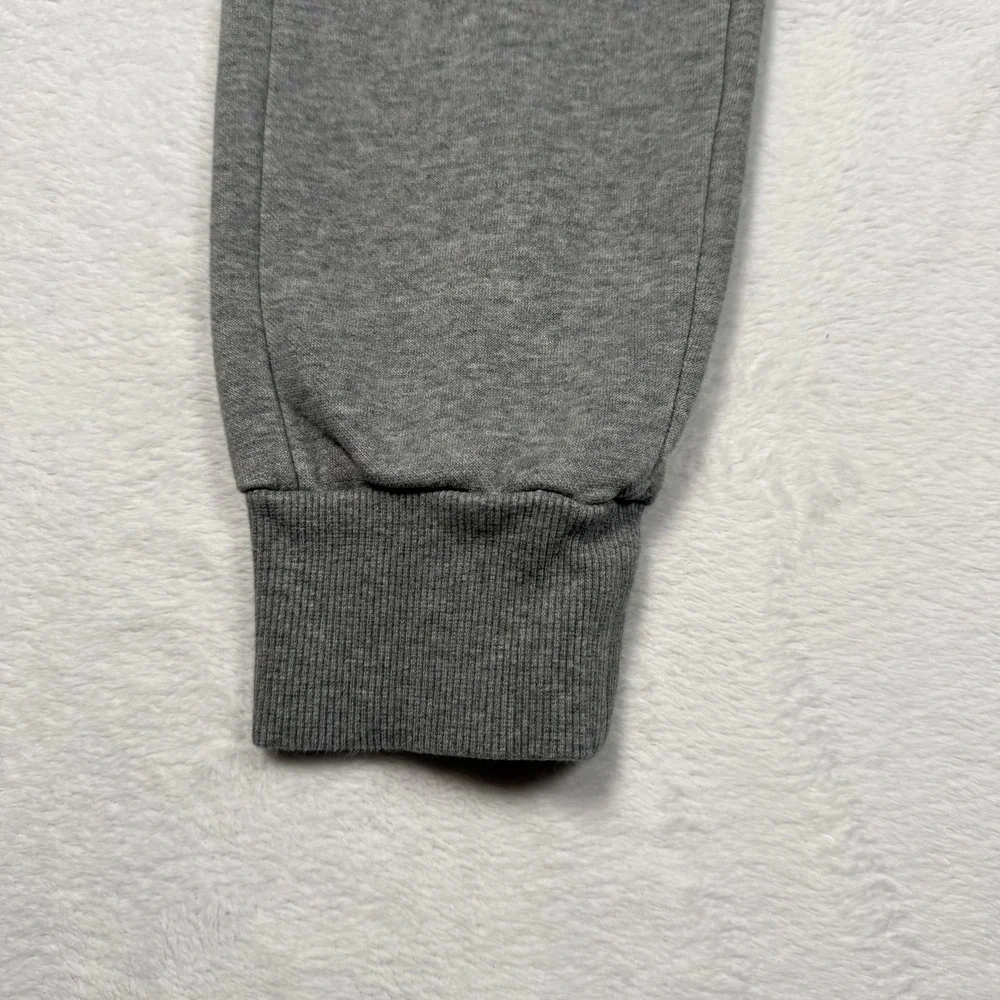 Puma Sweatpants Mens Small Gray Fleece Joggers‎ Ribbed Cuffs Logo 848417-03